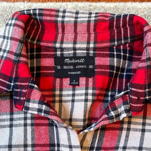 Madewell Red Plaid Flannel - Picture 3 of 5